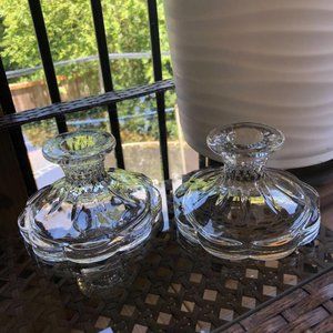 Vintage glass candlesticks